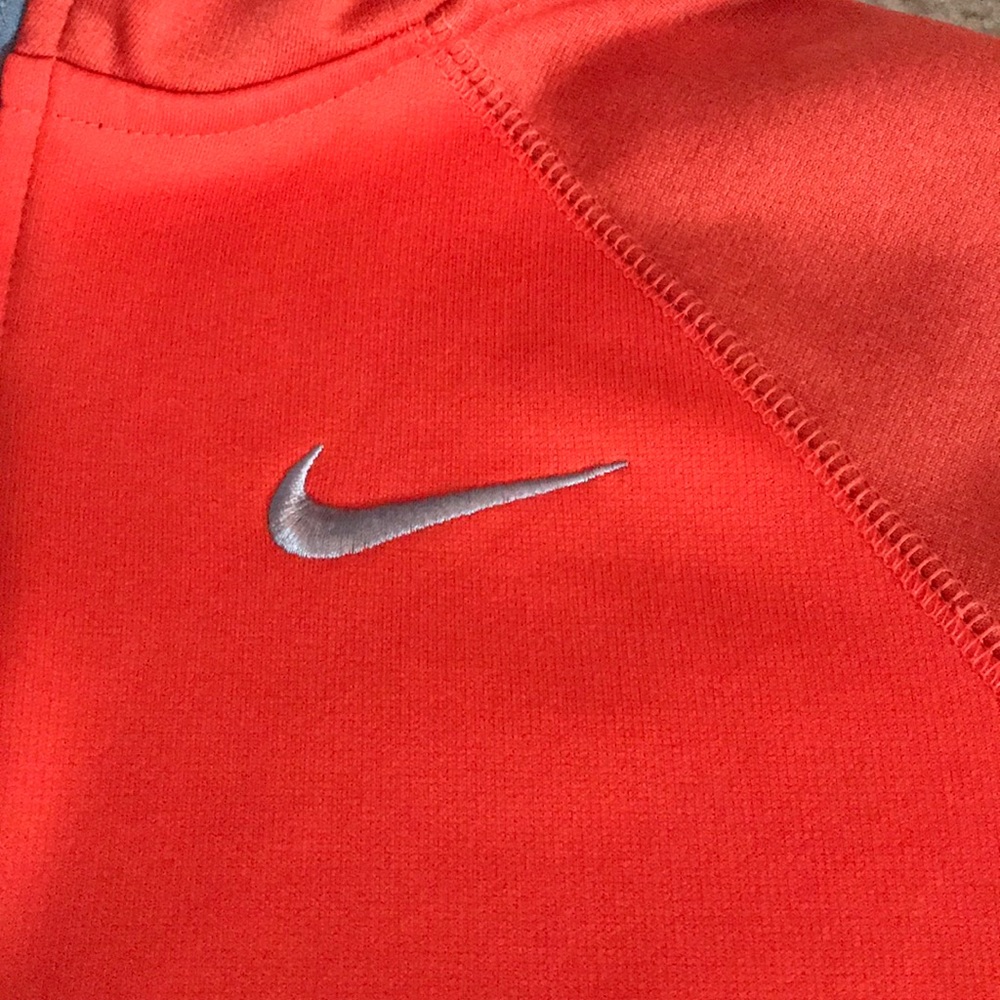 Boys orange Nike zip-up sweatshirt - Picture 3 of 5